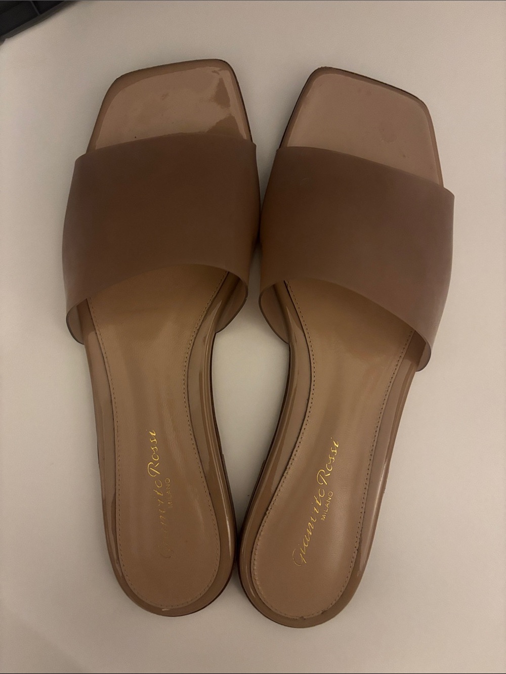 Gianvito Rossi Brown Slide Mules